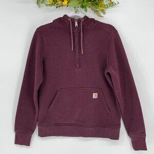 Carhartt 1/2 Zipped Hoodie Womens Size‎ 4-6  Kangaroo Pockets